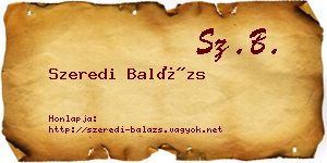 Szeredi Balázs névjegykártya